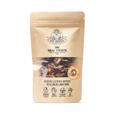 Mr. bones raw treats mejillon de labio verde 45gr