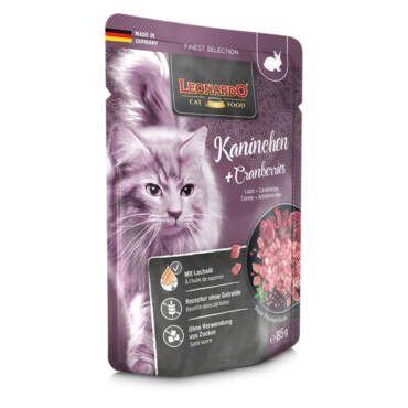 Leonardo húmedo conejo + arandanos rojos 85gr