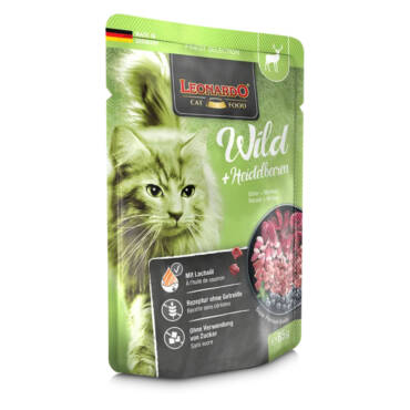 Leonardo húmedo venado + mirtilos