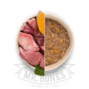Mr. bones comida cocinada de conejo con vegetales 375gr